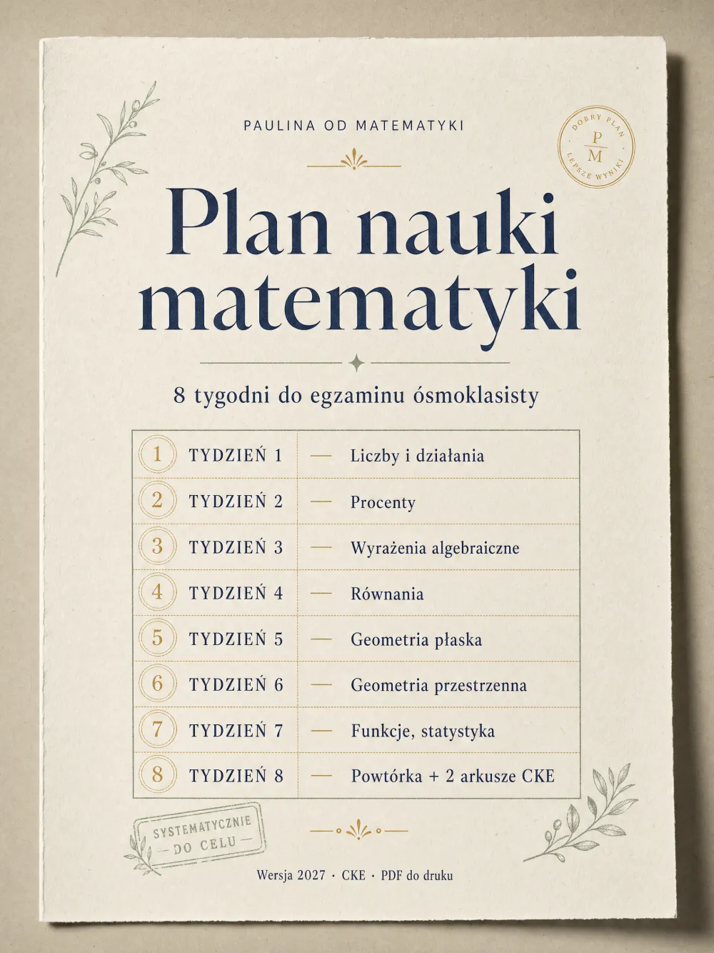 Podgląd planu nauki - Plan nauki do egzaminu ósmoklasisty
